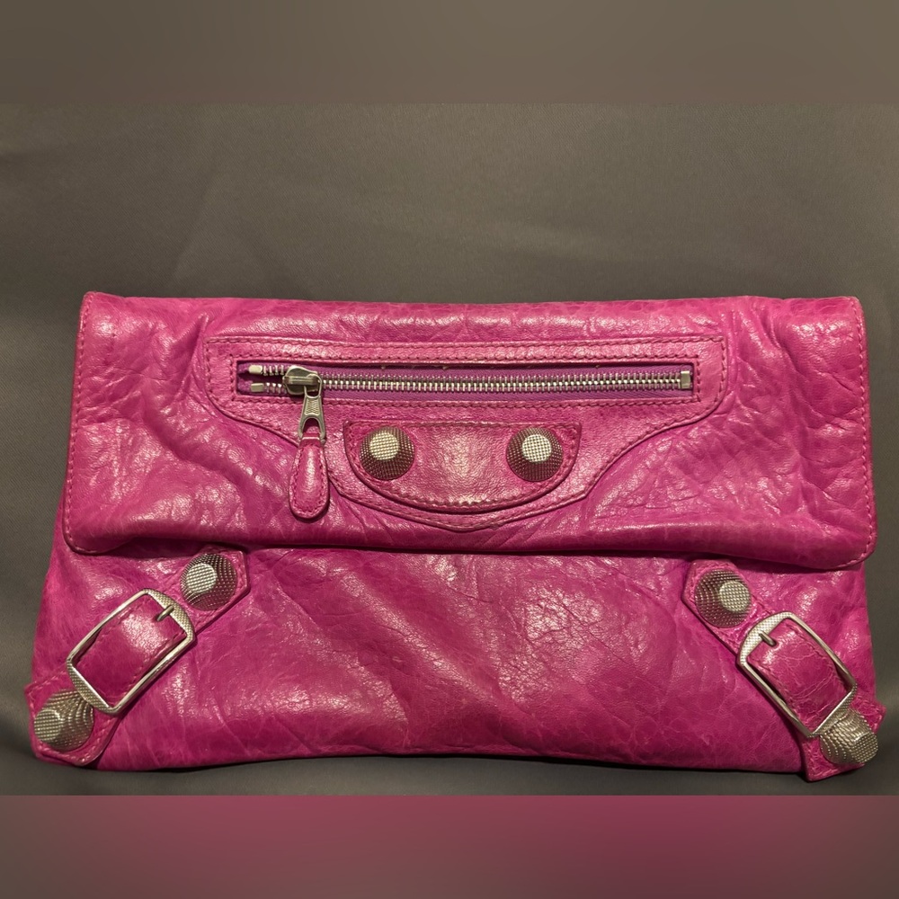 Balenciaga Motorcross Envelope Foldover Clutch
